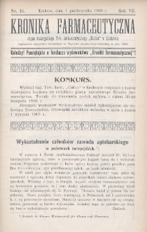 Kronika Farmaceutyczna : organ Galicyjskiego Towarzystwa Farmaceutycznego "Unitas" w Krakowie. 1904, nr 10