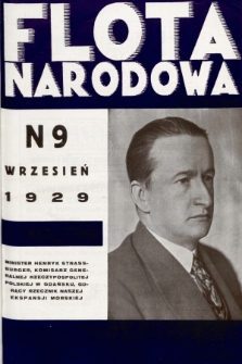 Flota Narodowa : czasopismo poświęcone polskiej ekspansji morskiej. 1929, nr 9