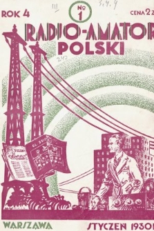 Radjo-Amator Polski : miesięcznik popularno-techniczny. 1930, nr 1