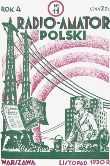 Radjo-Amator Polski : miesięcznik popularno-techniczny. 1930, nr 11