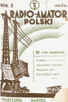 Radjo-Amator Polski : miesięcznik popularno-techniczny. 1931, nr 3