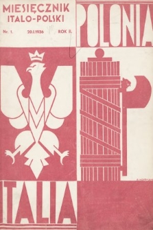 Polonia-Italia : miesięcznik italo-polski. 1936, nr 1