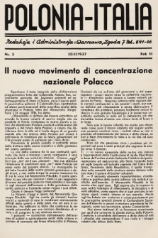 Polonia-Italia : miesięcznik italo-polski. 1937, nr 3