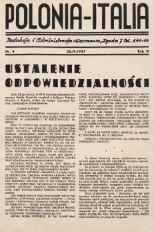 Polonia-Italia : miesięcznik italo-polski. 1937, nr 4