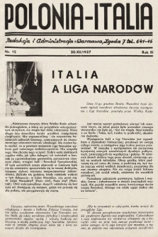 Polonia-Italia : miesięcznik italo-polski. 1937, nr 12