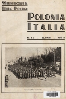 Polonia-Italia : miesięcznik italo-polski. 1938, nr 1-2