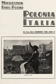 Polonia-Italia : miesięcznik italo-polski. 1938, nr 5-6