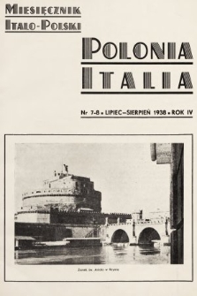 Polonia-Italia : miesięcznik italo-polski. 1938, nr 7-8