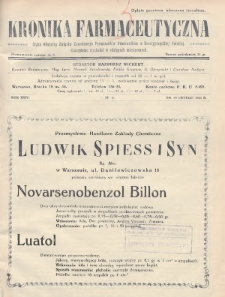 Kronika Farmaceutyczna : organ oficjalny Związku Zawodowego Farmaceutów Pracowników w Rzeczypospolitej Polskiej. 1925, nr 2