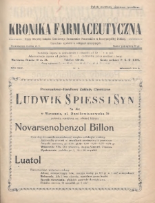 Kronika Farmaceutyczna : organ oficjalny Związku Zawodowego Farmaceutów Pracowników w Rzeczypospolitej Polskiej. 1925, nr 4