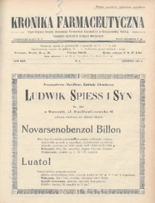 Kronika Farmaceutyczna : organ oficjalny Związku Zawodowego Farmaceutów Pracowników w Rzeczypospolitej Polskiej. 1925, nr 6