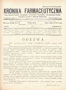 Kronika Farmaceutyczna : organ oficjalny Związku Zawodowego Farmaceutów Pracowników w Rzeczypospolitej Polskiej. 1926, nr 4