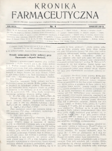 Kronika Farmaceutyczna : organ Związku Zawodowego Farmaceutów-Pracowników w Rzeczypospolitej Polskiej. 1928, nr 4