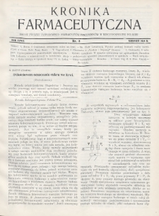 Kronika Farmaceutyczna : organ Związku Zawodowego Farmaceutów-Pracowników w Rzeczypospolitej Polskiej. 1928, nr 8
