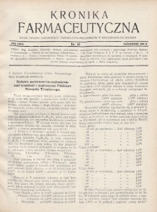 Kronika Farmaceutyczna : organ Związku Zawodowego Farmaceutów-Pracowników w Rzeczypospolitej Polskiej. 1928, nr 10