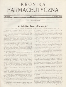 Kronika Farmaceutyczna : organ Związku Zawodowego Farmaceutów-Pracowników w Rzeczypospolitej Polskiej. 1929, nr 2