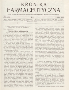 Kronika Farmaceutyczna : organ Związku Zawodowego Farmaceutów-Pracowników w Rzeczypospolitej Polskiej. 1929, nr 5