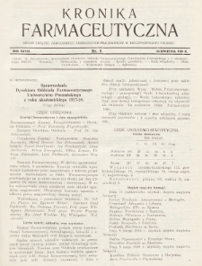 Kronika Farmaceutyczna : organ Związku Zawodowego Farmaceutów-Pracowników w Rzeczypospolitej Polskiej. 1929, nr 8