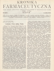Kronika Farmaceutyczna : organ Związku Zawodowego Farmaceutów-Pracowników w Rzeczypospolitej Polskiej. 1929, nr 22-23