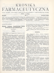 Kronika Farmaceutyczna : organ Związku Zawodowego Farmaceutów-Pracowników w Rzeczypospolitej Polskiej. 1930, nr 8