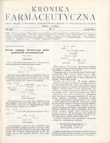 Kronika Farmaceutyczna : organ Związku Zawodowego Farmaceutów-Pracowników w Rzeczypospolitej Polskiej. 1930, nr 9