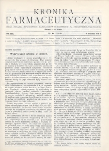 Kronika Farmaceutyczna : organ Związku Zawodowego Farmaceutów-Pracowników w Rzeczypospolitej Polskiej. 1930, nr 17-18