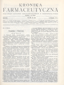 Kronika Farmaceutyczna : organ Związku Zawodowego Farmaceutów-Pracowników w Rzeczypospolitej Polskiej. 1930, nr 21