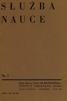 Służba Nauce. 1932/1933, nr 2