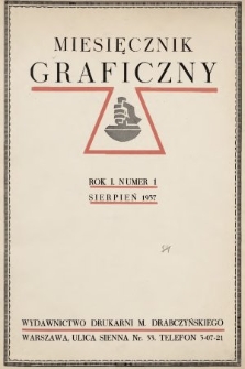 Miesięcznik Graficzny : wydawnictwo Drukarni Mariana Drabczyńskiego. 1937, nr 1 