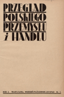 Przegląd Polskiego Przemysłu i Handlu. 1937, nr 3