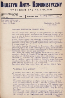 Biuletyn Anty-Komunistyczny. 1937, nr 7