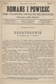 Romans i powieść : pismo tygodniowe poświęcone beletrystyce. 1900, nr 4