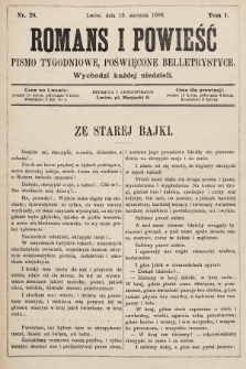 Romans i powieść : pismo tygodniowe poświęcone beletrystyce. 1900, nr 28