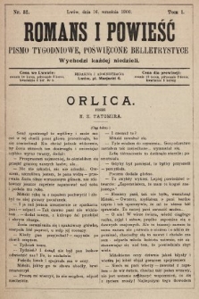 Romans i powieść : pismo tygodniowe poświęcone beletrystyce. 1900, nr 32