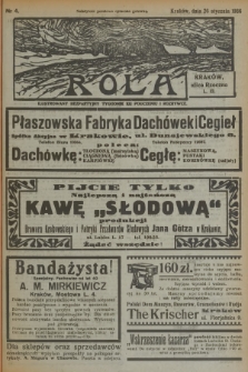Rola : ilustrowany bezpartyjny tygodnik ku pouczeniu i rozrywce. 1936, nr 4