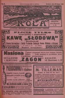 Rola : ilustrowany bezpartyjny tygodnik ku pouczeniu i rozrywce. 1936, nr 8