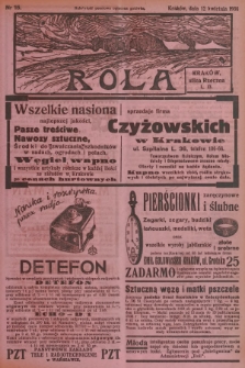 Rola : ilustrowany bezpartyjny tygodnik ku pouczeniu i rozrywce. 1936, nr 15