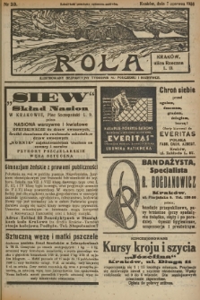 Rola : ilustrowany bezpartyjny tygodnik ku pouczeniu i rozrywce. 1936, nr 23