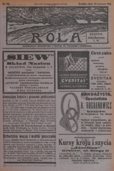 Rola : ilustrowany bezpartyjny tygodnik ku pouczeniu i rozrywce. 1936, nr 26