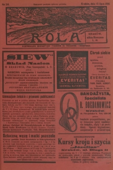 Rola : ilustrowany bezpartyjny tygodnik ku pouczeniu i rozrywce. 1936, nr 28