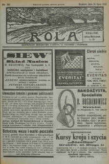 Rola : ilustrowany bezpartyjny tygodnik ku pouczeniu i rozrywce. 1936, nr 30