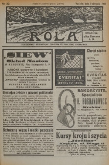 Rola : ilustrowany bezpartyjny tygodnik ku pouczeniu i rozrywce. 1936, nr 32