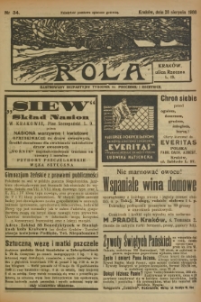 Rola : ilustrowany bezpartyjny tygodnik ku pouczeniu i rozrywce. 1936, nr 34