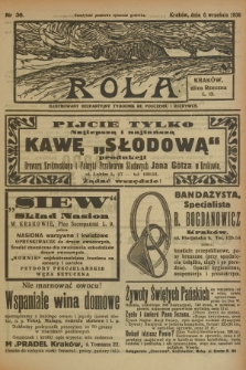 Rola : ilustrowany bezpartyjny tygodnik ku pouczeniu i rozrywce. 1936, nr 36