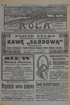 Rola : ilustrowany bezpartyjny tygodnik ku pouczeniu i rozrywce. 1936, nr 38