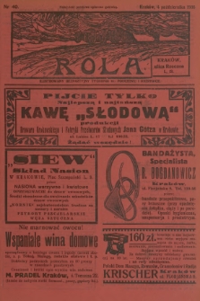 Rola : ilustrowany bezpartyjny tygodnik ku pouczeniu i rozrywce. 1936, nr 40