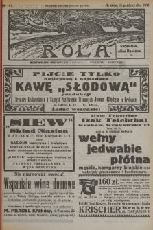 Rola : ilustrowany bezpartyjny tygodnik ku pouczeniu i rozrywce. 1936, nr 41