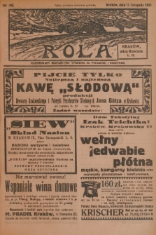 Rola : ilustrowany bezpartyjny tygodnik ku pouczeniu i rozrywce. 1936, nr 46