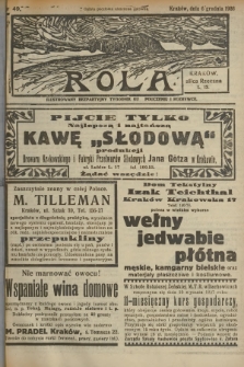 Rola : ilustrowany bezpartyjny tygodnik ku pouczeniu i rozrywce. 1936, nr 49
