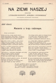 Na Ziemi Naszej : dodatek literacko-naukowy „Kurjera Lwowskiego”. 1909, nr 17